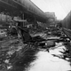 Ilustración para el artículo titulado Hace exactamente 100 años ocurrió una catástrofe insólita: un diluvio mortal de melaza arrasó la ciudad de Boston